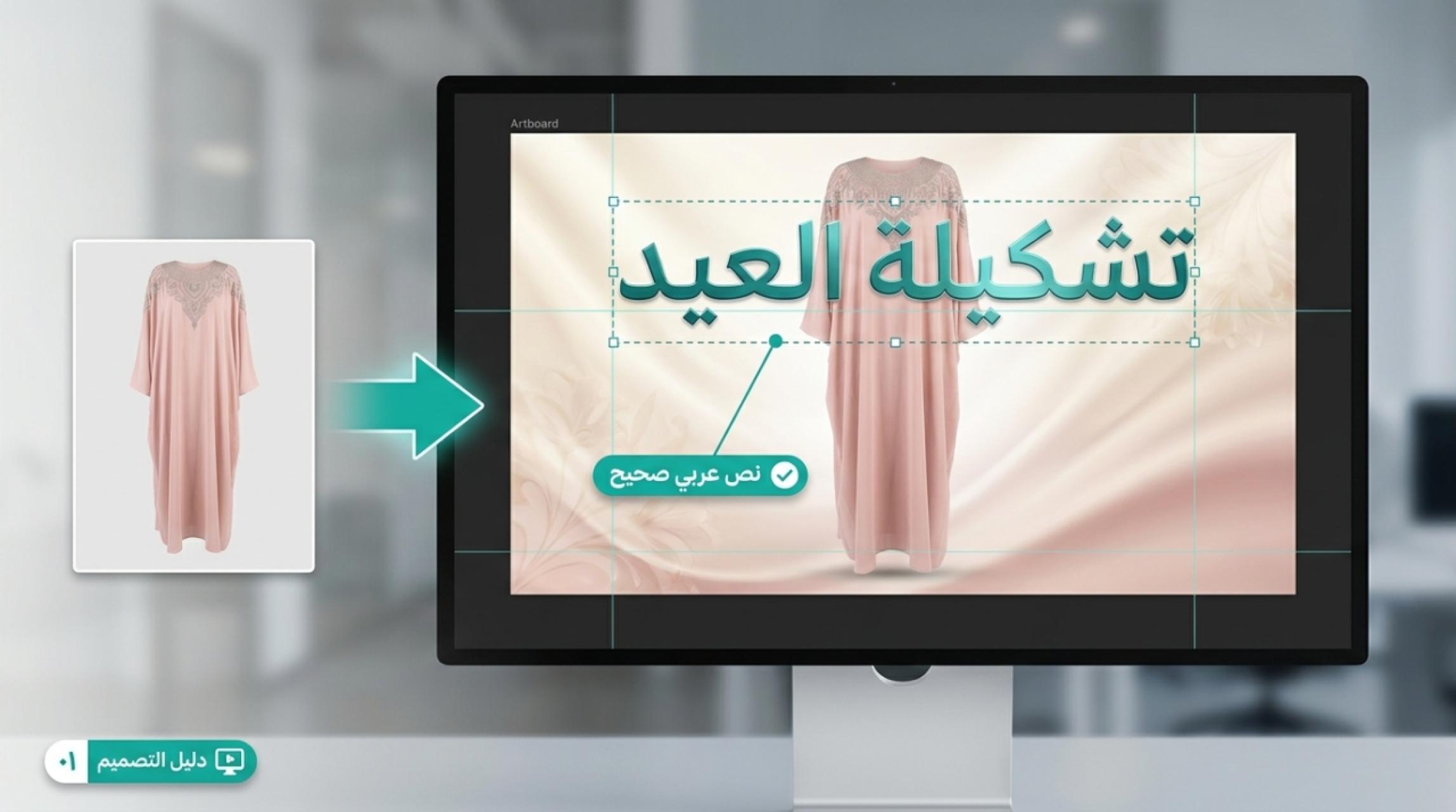 تصميم بانر متجر سلة بنص عربي صحيح وتخطيط نظيف